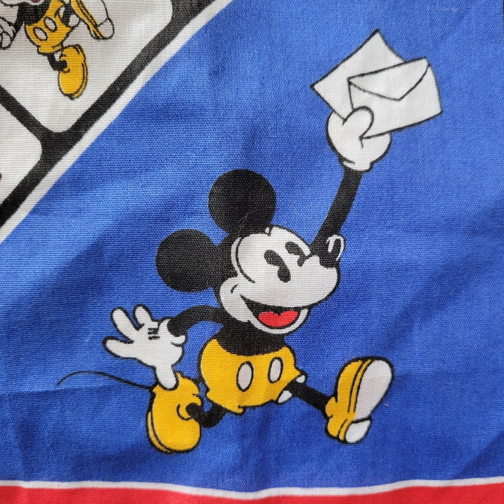 Walt Disney Co. Mickey Mouse Minnie Mouse Bandana 1980s Made in USA Unisex - Picture 3 of 16